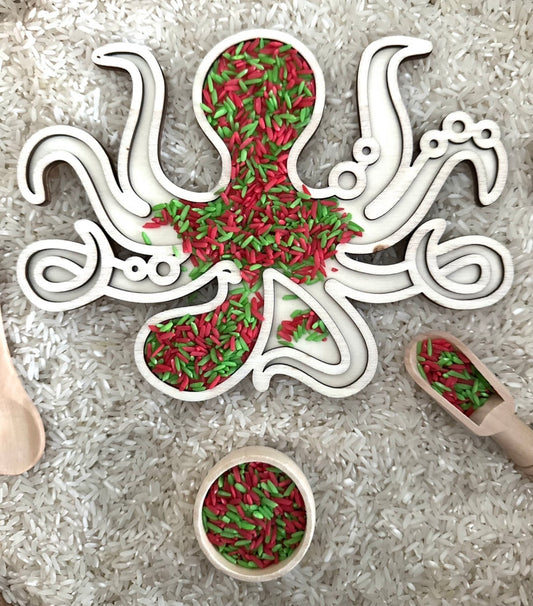 🐙 Octopus Vulvorm Hout